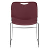 NPS® 8500 Series Ultra-Compact Plastic Stack Chair, Wine - National Public Seating