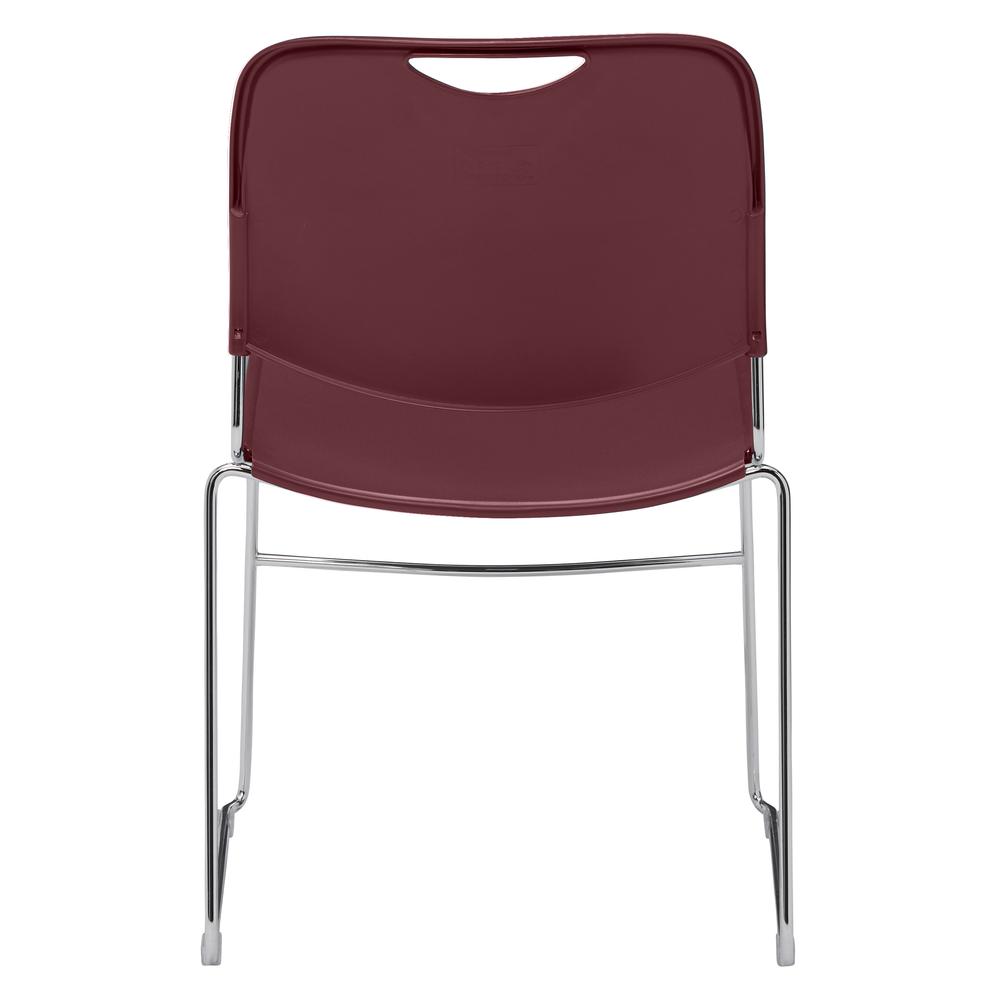 NPS® 8500 Series Ultra-Compact Plastic Stack Chair, Wine - National Public Seating