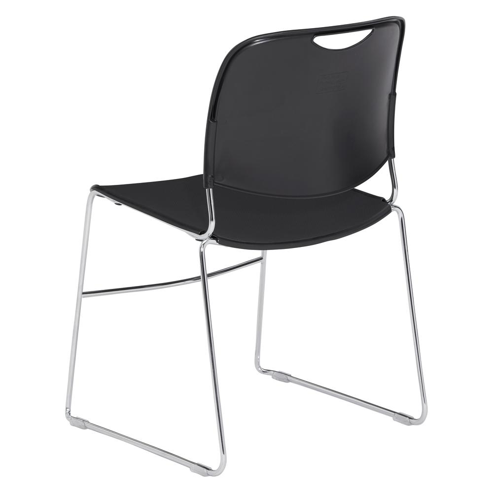 NPS® 8500 Series Ultra-Compact Plastic Stack Chair, Black - National Public Seating