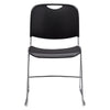 NPS® 8500 Series Ultra-Compact Plastic Stack Chair, Black - National Public Seating
