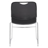 NPS® 8500 Series Ultra-Compact Plastic Stack Chair, Black - National Public Seating