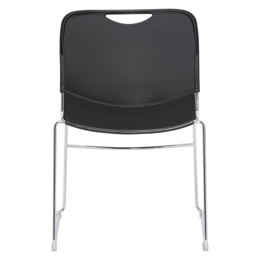 NPS® 8500 Series Ultra-Compact Plastic Stack Chair, Black - National Public Seating