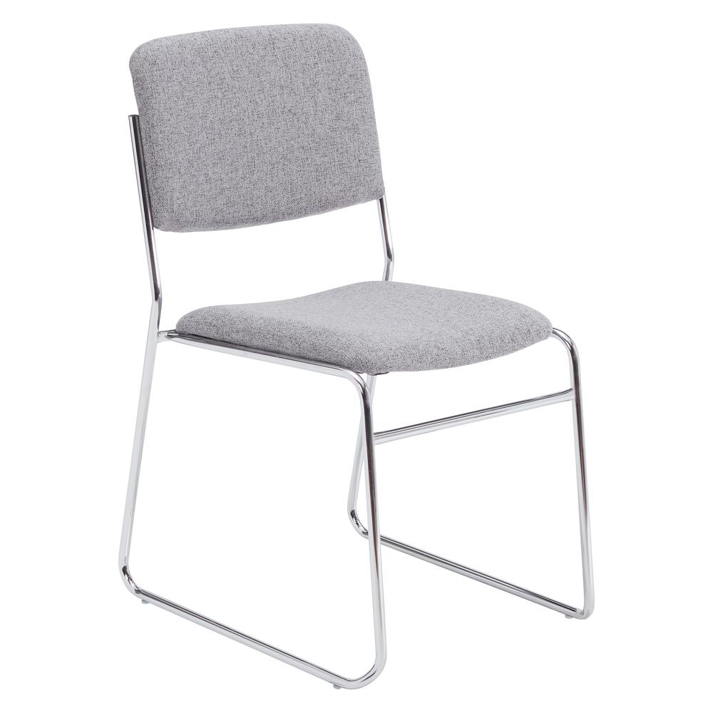 NPS® 8600 Series Fabric Padded Signature Stack Chair, Classic Grey - National Public Seating