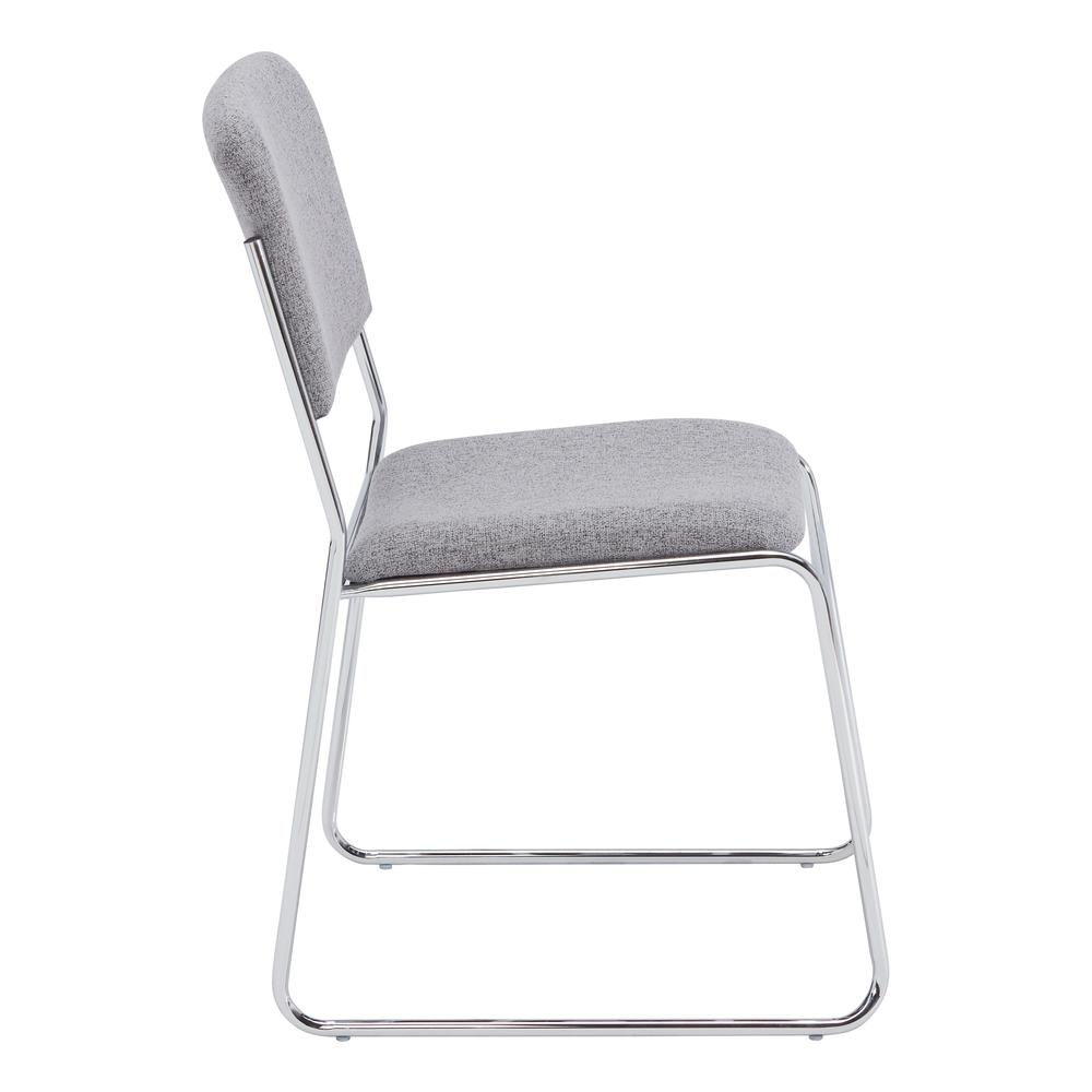NPS® 8600 Series Fabric Padded Signature Stack Chair, Classic Grey - National Public Seating