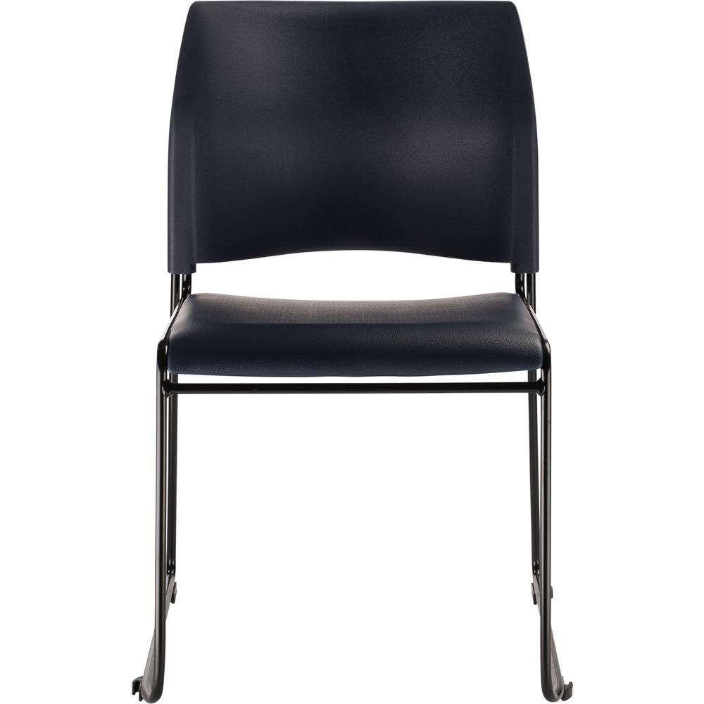 NPS® Cafetorium Plush Vinyl Stack Chair, Blue - National Public Seating