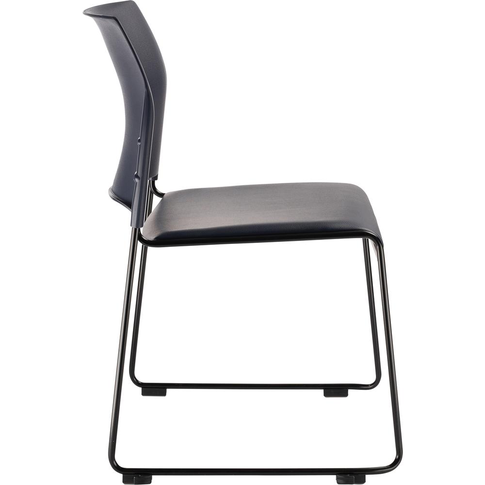 NPS® Cafetorium Plush Vinyl Stack Chair, Blue - National Public Seating