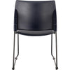 NPS® Cafetorium Plush Vinyl Stack Chair, Blue - National Public Seating