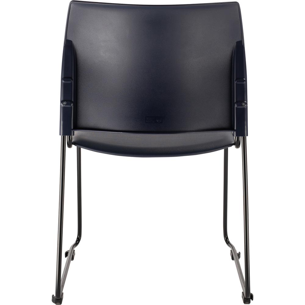 NPS® Cafetorium Plush Vinyl Stack Chair, Blue - National Public Seating