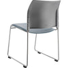 NPS® Cafetorium Plush Vinyl Stack Chair, Blue/Grey - National Public Seating
