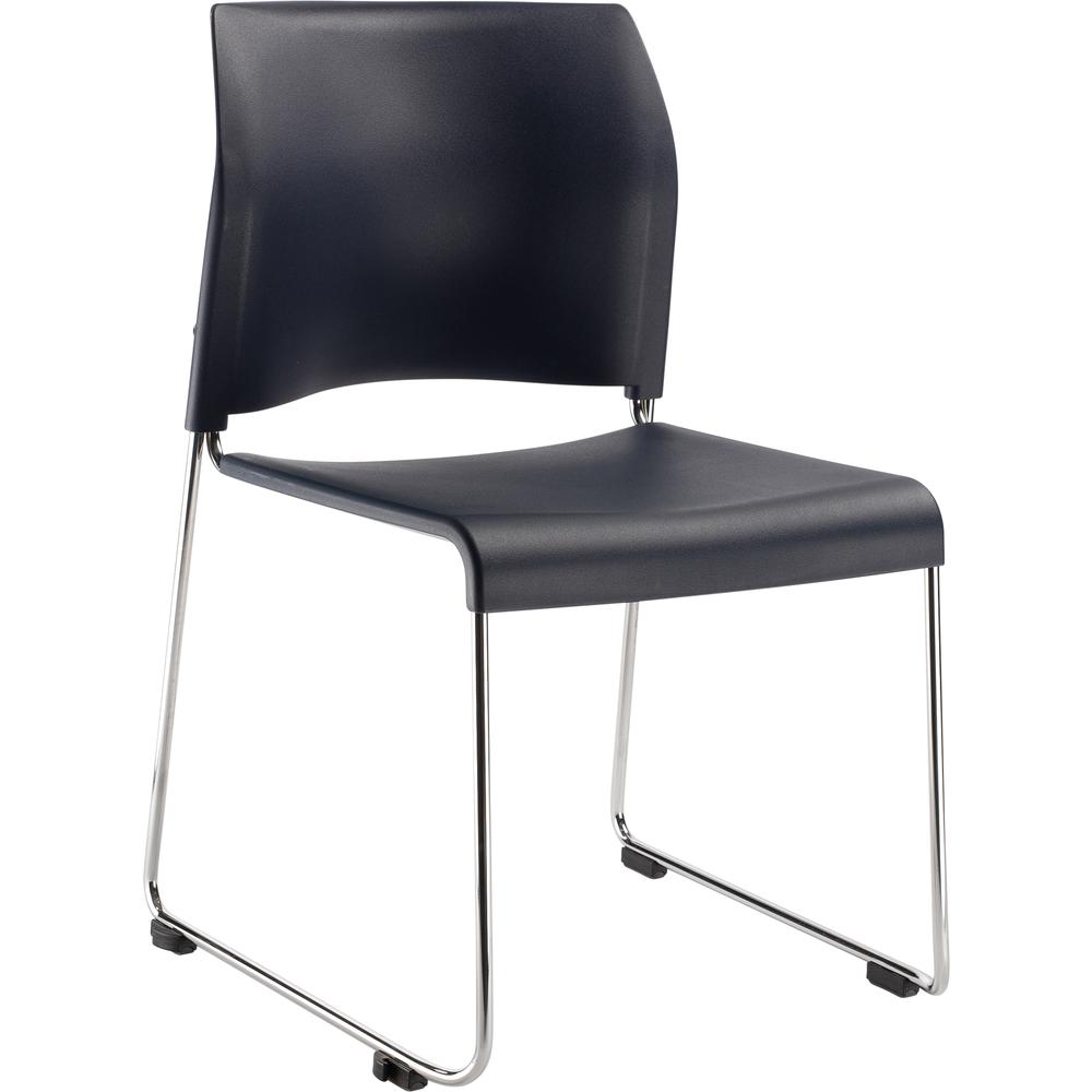 NPS® Cafetorium Plastic Stack Chair, Navy - National Public Seating