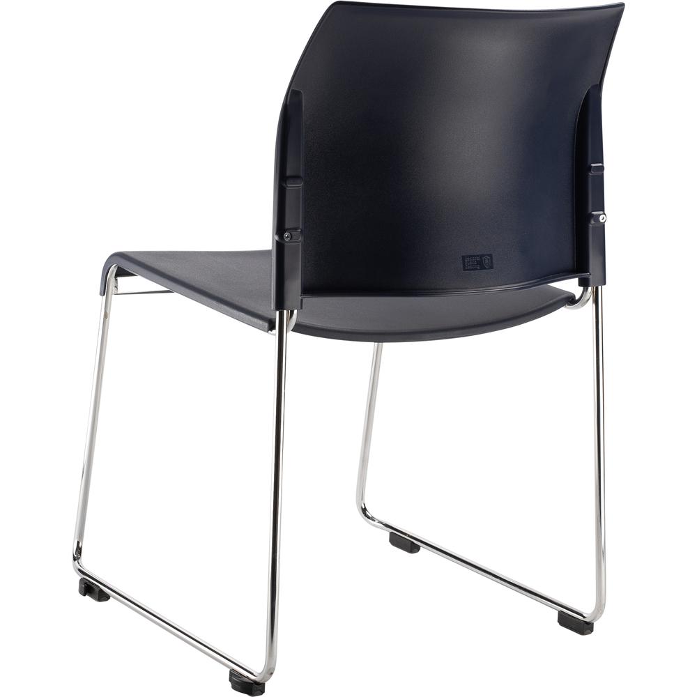 NPS® Cafetorium Plastic Stack Chair, Navy - National Public Seating