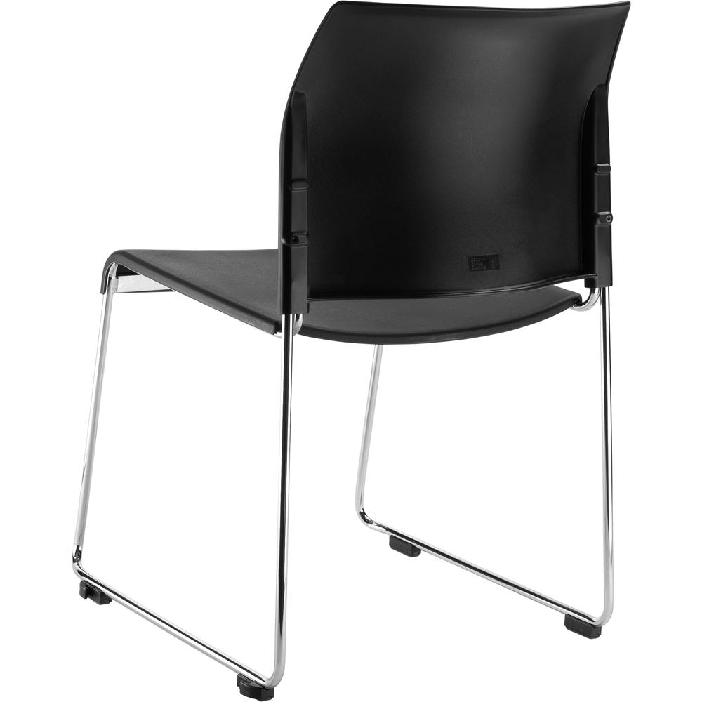 NPS® Cafetorium Plastic Stack Chair, Black - National Public Seating