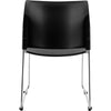 NPS® Cafetorium Plastic Stack Chair, Black - National Public Seating