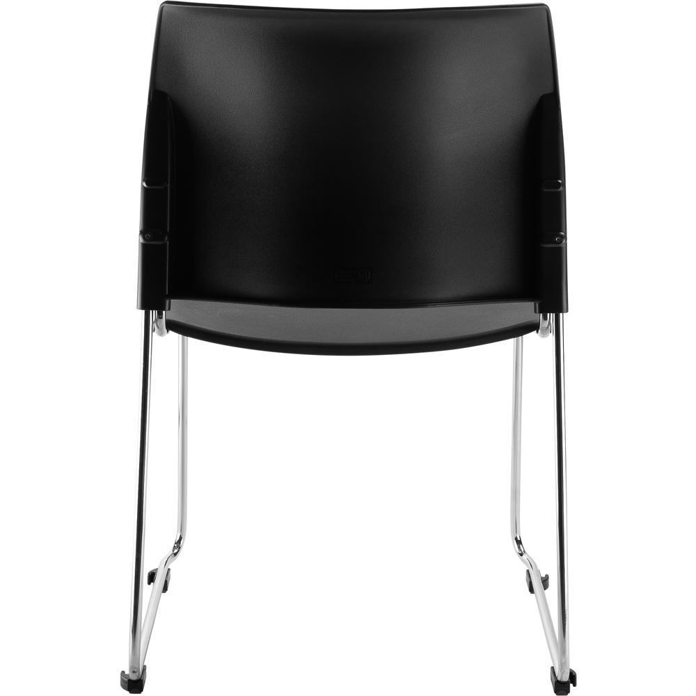 NPS® Cafetorium Plastic Stack Chair, Black - National Public Seating