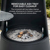 57 in. 2-in-1 Metal Outdoor Chiminea Fire Pit & Fireplace, Removable Grill Grate - Sunjoy