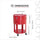 60 Quart Rolling Ice Chest Cooler Cart, Portable Patio Party Bar - Sunjoy