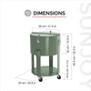 60 Quart Rolling Ice Chest Cooler Cart, Portable Patio Party Bar - Sunjoy