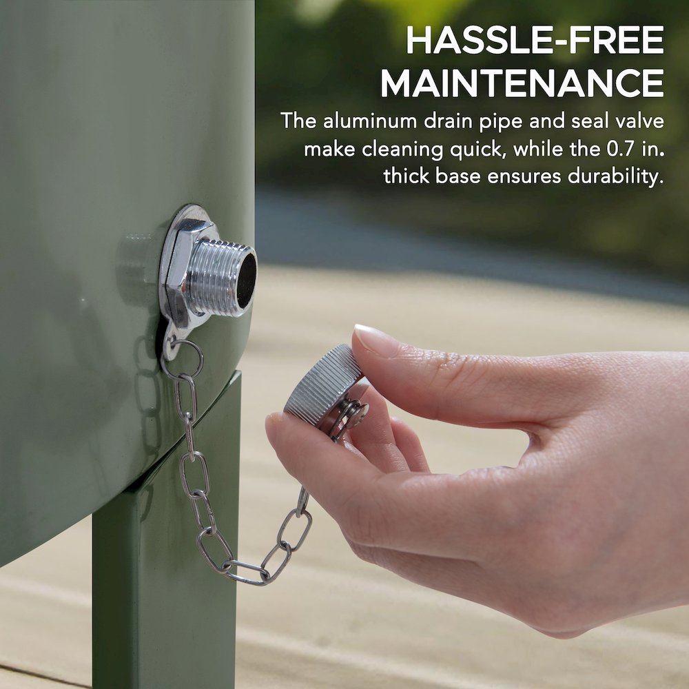 60 Quart Rolling Ice Chest Cooler Cart, Portable Patio Party Bar - Sunjoy