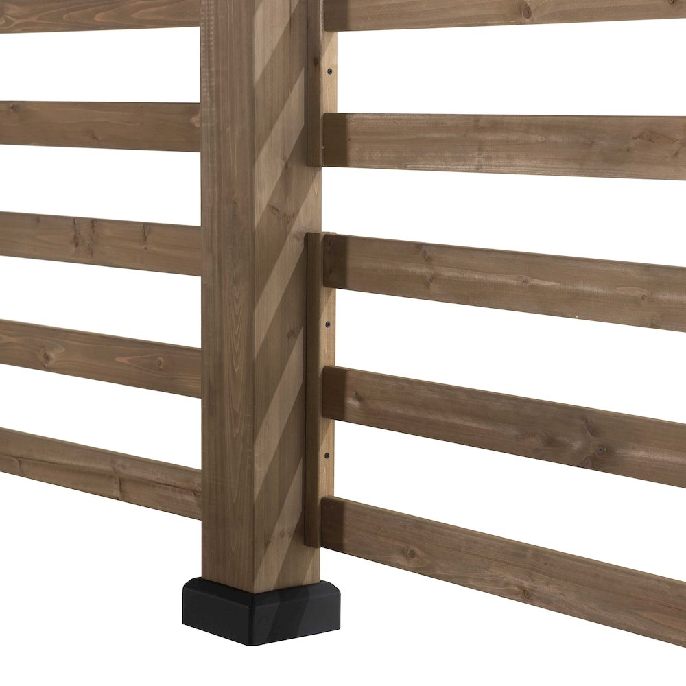 Newville 10.1 ft. x 21.6 ft. FSC Wood Carport with Privacy Wall - Sunjoy