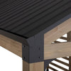 Newville 10.1 ft. x 21.6 ft. FSC Wood Carport with Privacy Wall - Sunjoy
