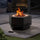 Lawrence 28. Black Steel Wood Burning Outdoor Smokeless Fire Pit with PVC Cover - Sunjoy