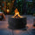 Lawrence 28. Black Steel Wood Burning Outdoor Smokeless Fire Pit with PVC Cover - Sunjoy