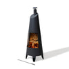 57 in. 2-in-1 Metal Outdoor Chiminea Fire Pit & Fireplace, Removable Grill Grate - Sunjoy