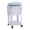 60 Quart Rolling Ice Chest Cooler Cart, Portable Patio Party Bar - Sunjoy
