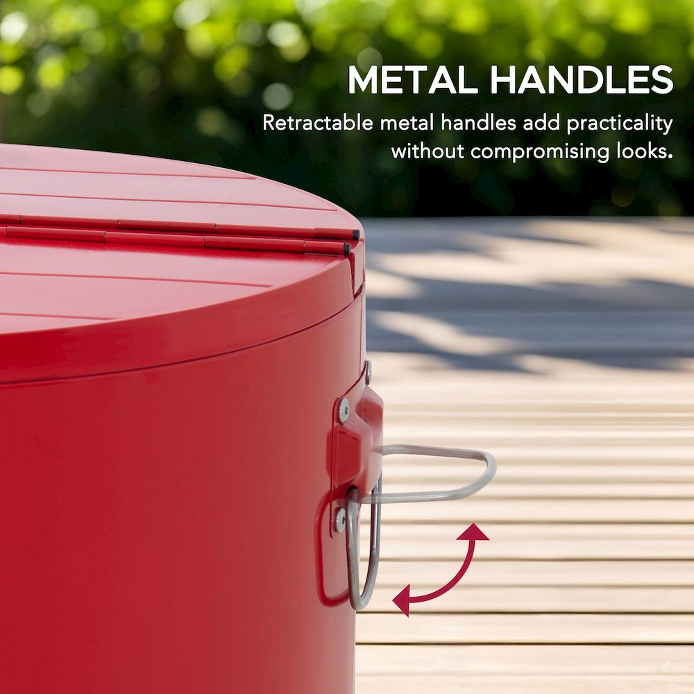 60 Quart Rolling Ice Chest Cooler Cart, Portable Patio Party Bar - Sunjoy