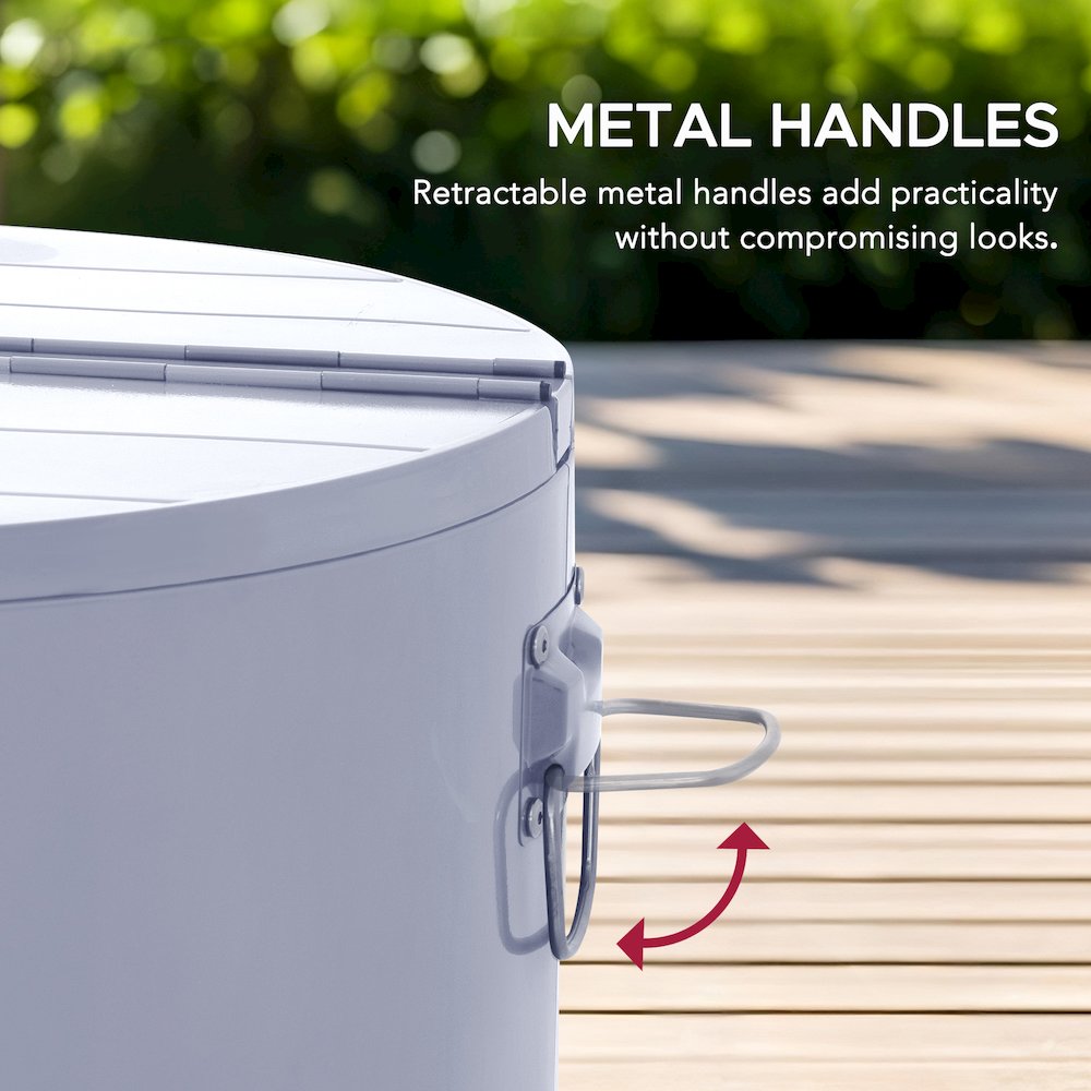 60 Quart Rolling Ice Chest Cooler Cart, Portable Patio Party Bar - Sunjoy