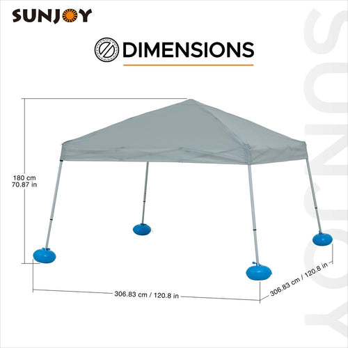 Floating Pool Canopy Pop Up Gazebo Canopy, Steel-Aluminum Frame Floating Tent - Sunjoy