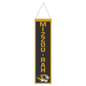 Missouri Tigers Banner Wool 8x32 Heritage Slogan Design - WinCraft