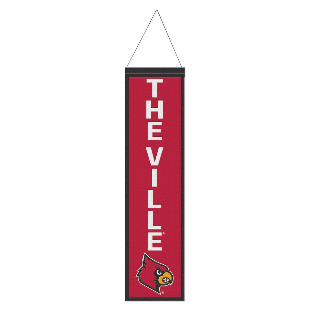 Louisville Cardinals Banner Wool 8x32 Heritage Slogan Design - Special Order - Wincraft Fanatics