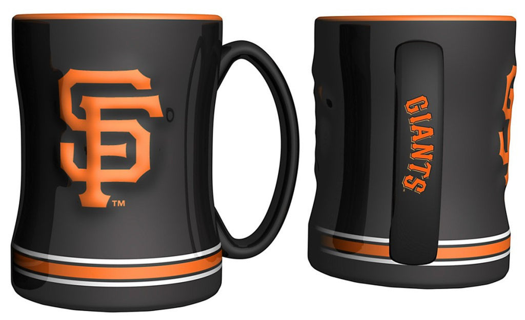 San Francisco Giants Coffee Mug 14oz Sculpted Relief Team Color - Logo Brands