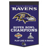 Baltimore Ravens Banner Wool 24x38 Dynasty Champ Design - Wincraft Fanatics