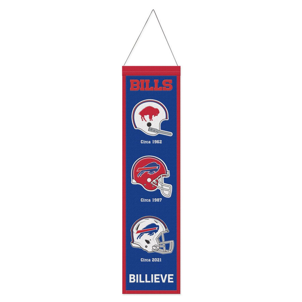 Buffalo Bills Banner Wool 8x32 Heritage Evolution Design - Wincraft Fanatics