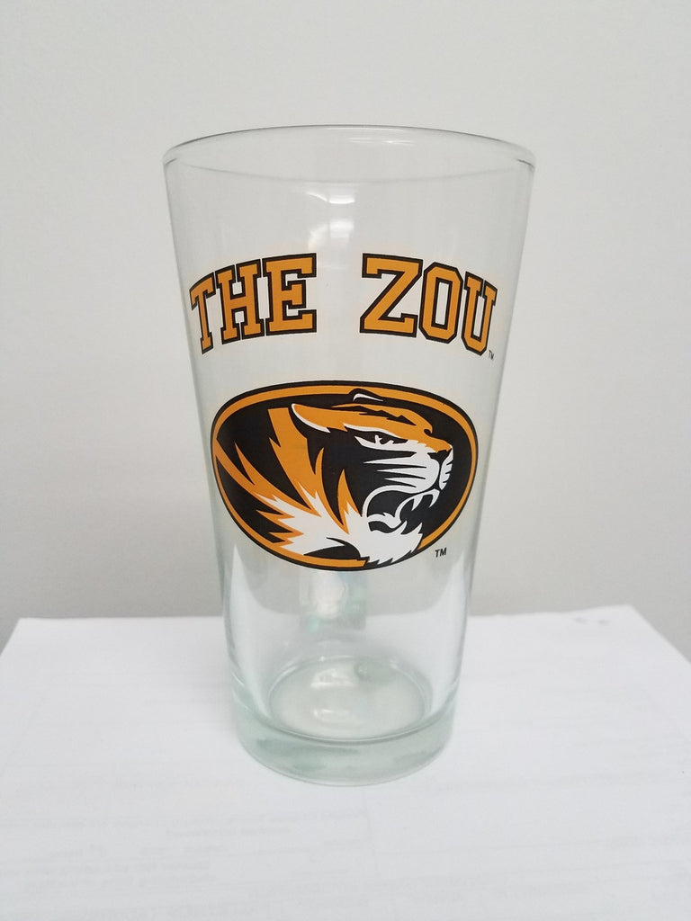 Missouri Tigers Glass Pint 16oz The Zou CO - BOELTER