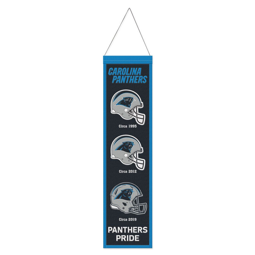 Carolina Panthers Banner Wool 8x32 Heritage Evolution Design - Wincraft Fanatics
