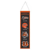 Cincinnati Bengals Banner Wool 8x32 Heritage Evolution Design - Wincraft Fanatics