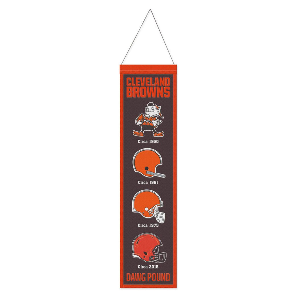 Cleveland Browns Banner Wool 8x32 Heritage Evolution Design - Wincraft Fanatics