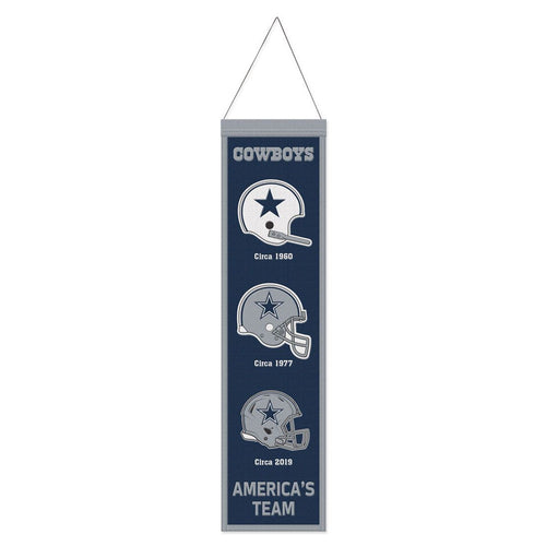 Dallas Cowboys Banner Wool 8x32 Heritage Evolution Design - 1