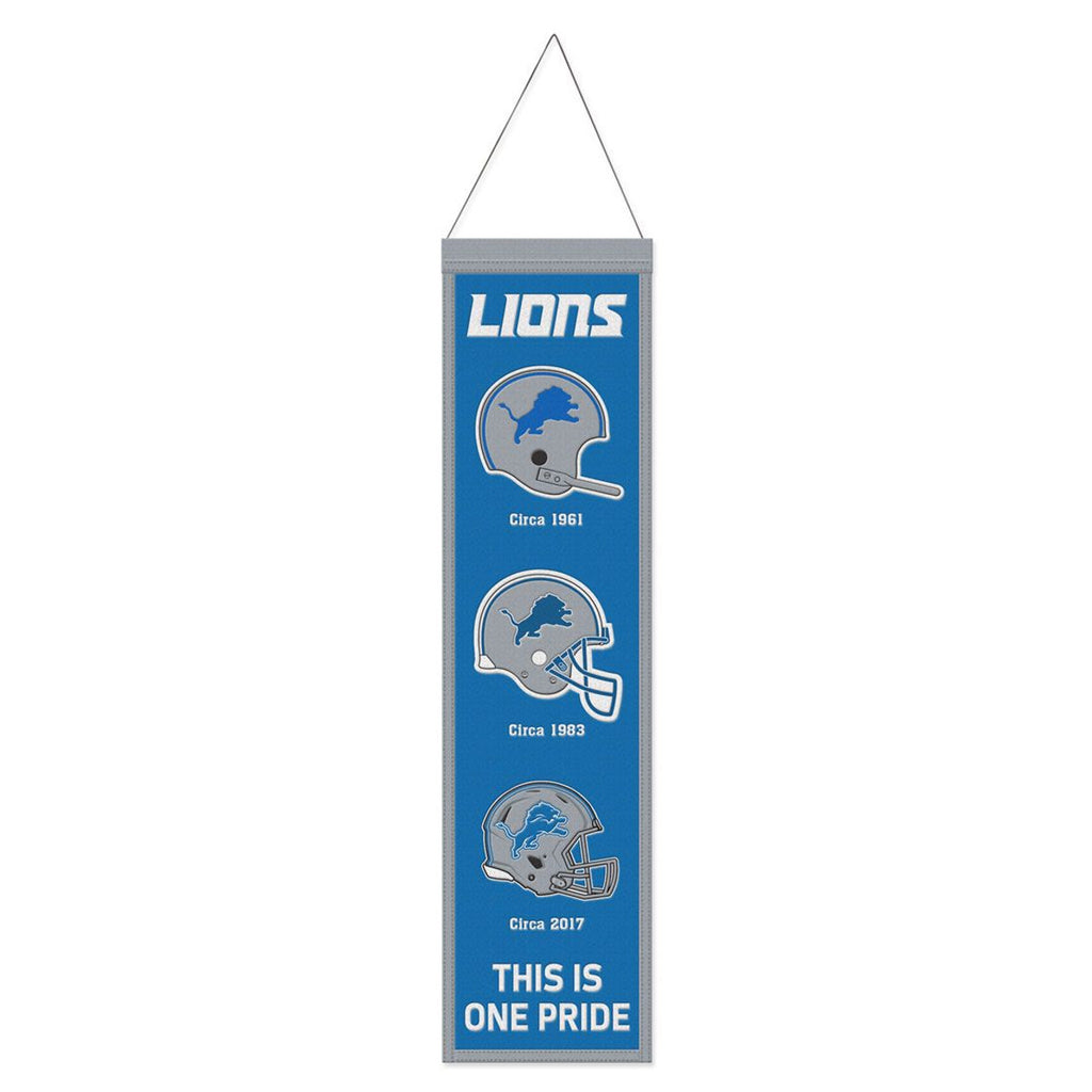 Detroit Lions Banner Wool 8x32 Heritage Evolution Design - Wincraft Fanatics