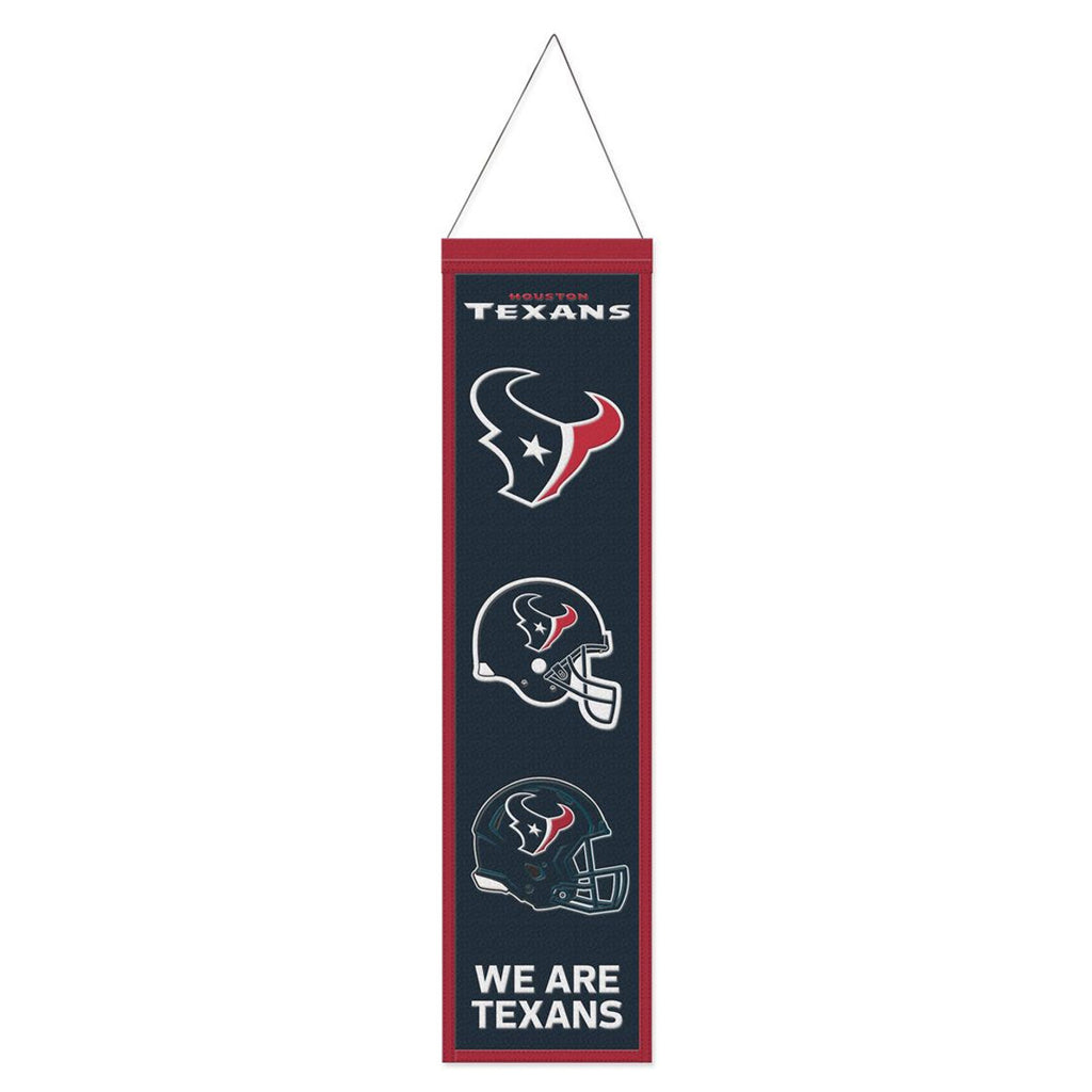 Houston Texans Banner Wool 8x32 Heritage Evolution Design - Wincraft Fanatics