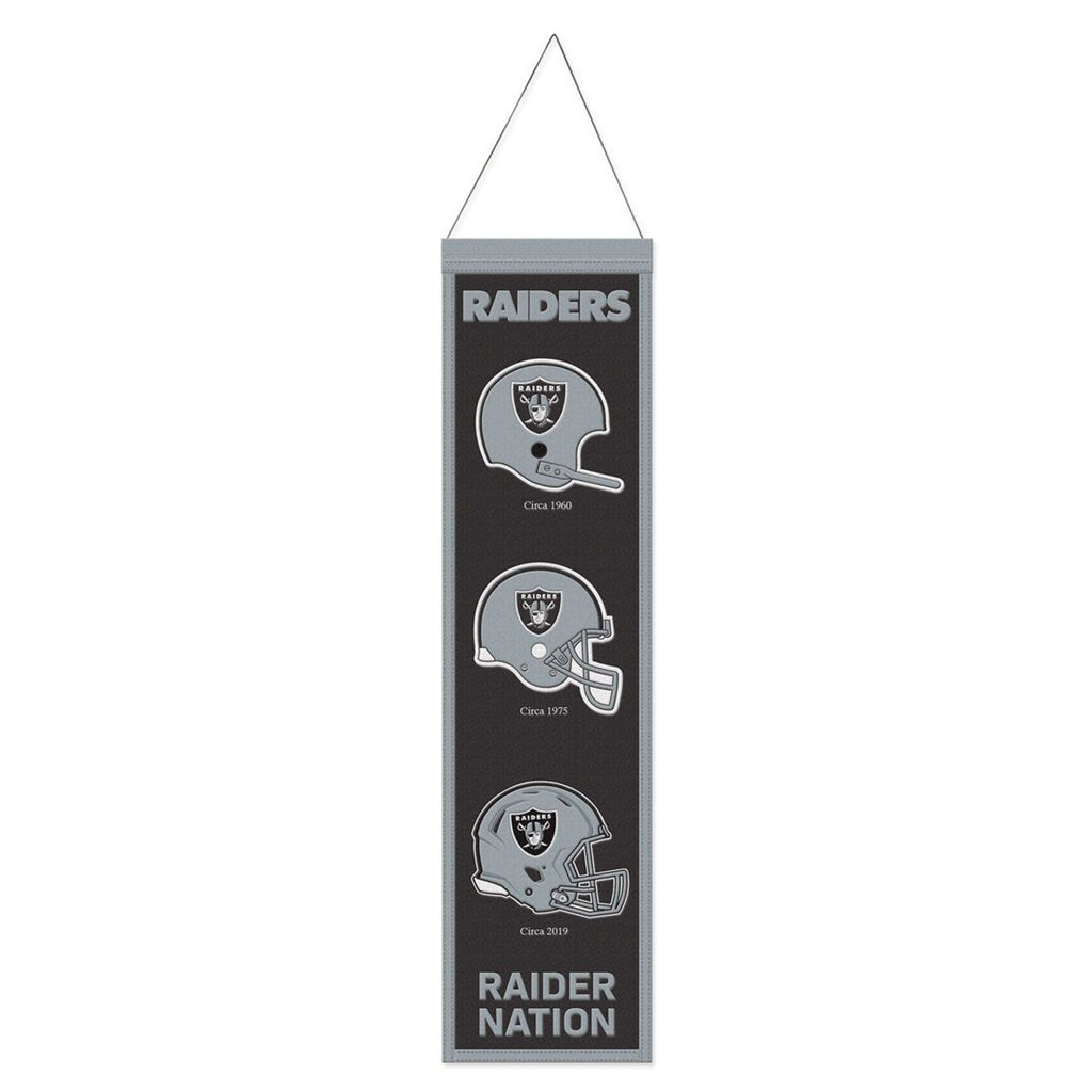 Las Vegas Raiders Banner Wool 8x32 Heritage Evolution Design - Wincraft Fanatics
