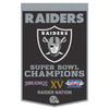 Las Vegas Raiders Banner Wool 24x38 Dynasty Champ Design - Wincraft Fanatics