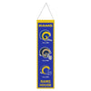 Los Angeles Rams Banner Wool 8x32 Heritage Evolution Design - Wincraft Fanatics