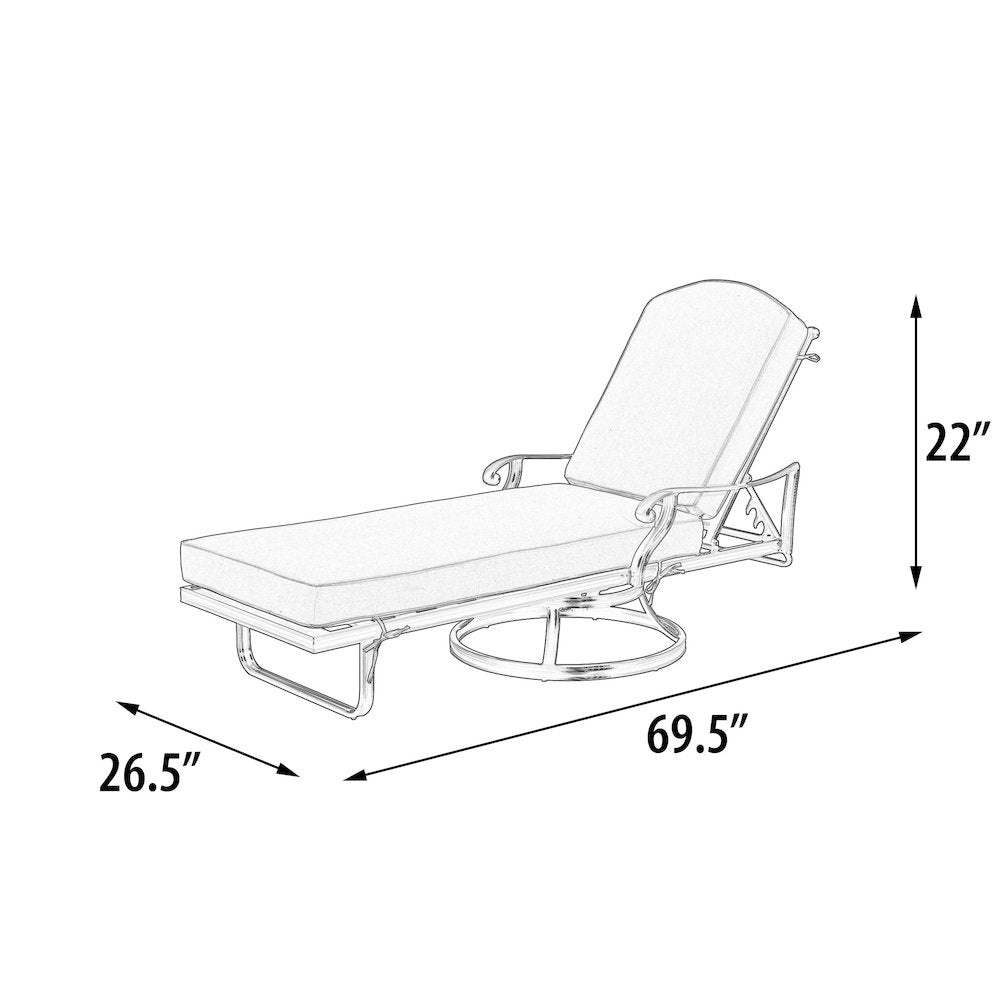 Savannah Swivel Chaise Lounge - AFD