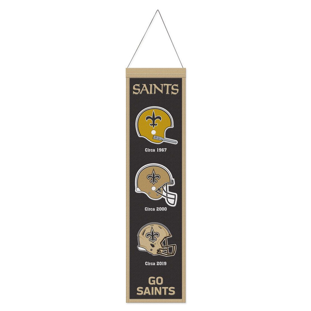 New Orleans Saints Banner Wool 8x32 Heritage Evolution Design - Wincraft Fanatics