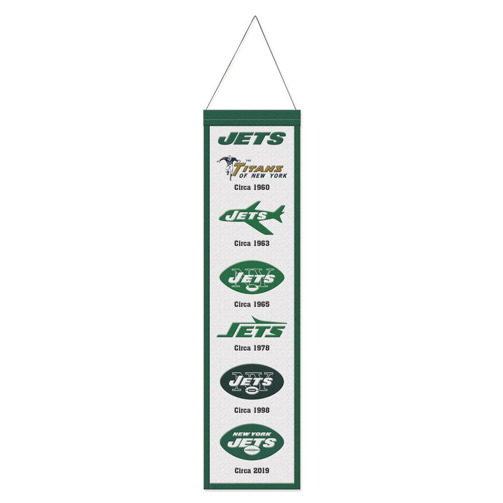 New York Jets Banner Wool 8x32 Heritage Evolution Design - Wincraft Fanatics