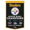 Pittsburgh Steelers Banner Wool 24x38 Dynasty Champ Design - Wincraft Fanatics